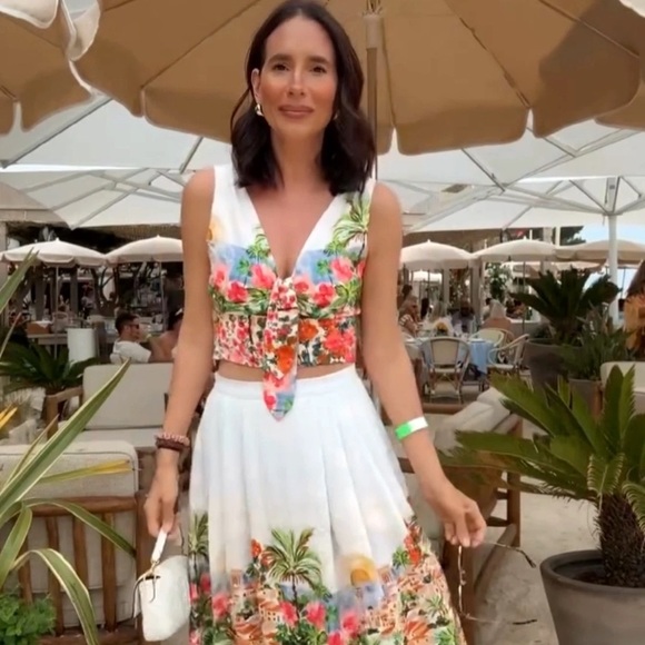 ZARA PRINTED KNOT TOP - Picture 13 of 15